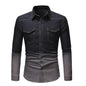 Men's Gradient Denim Long Sleeve Shirt - Kia Day Design