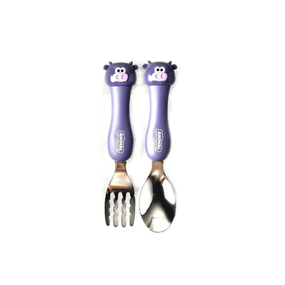 Spoon Fork Set Purple Cow 2 Pieces