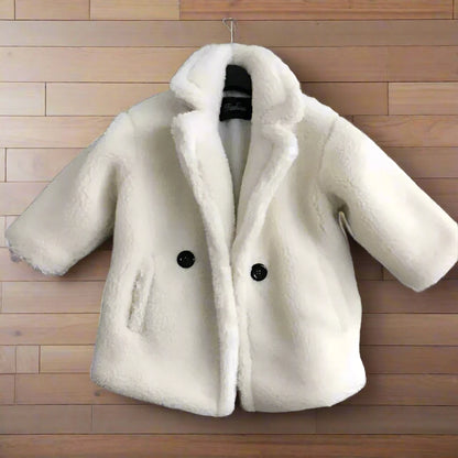 Kids Autumn And Winter Coat White 120cm