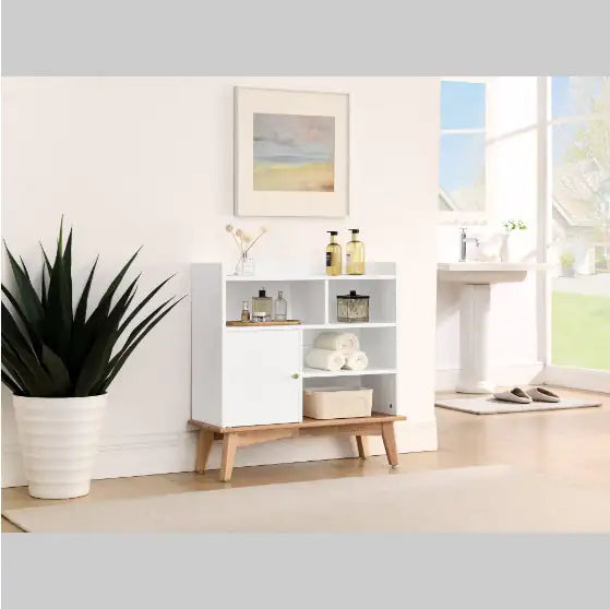 Floor Cabinet with Solid Wood Base - Kia Day Design