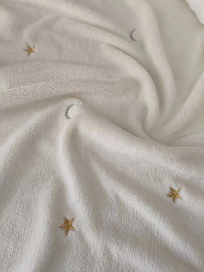 Soft Flannel Baby Blanket for Newborns Stars and Moon 125 x 90CM