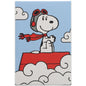 Peanuts Snoopy The Flying Ace Gallery Wrapped Canvas Wall Decor - Blue Red - art