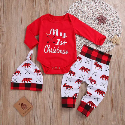 My First Christmas Outfits Red 18M