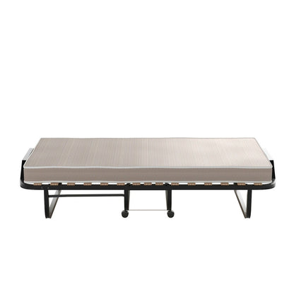 Rollaway Bed with Casters Wheels and Folding Memory Foam Mattress - - Bedroom > Bed Frames > Platform Beds