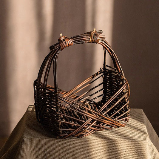 Artisan Willow Carry Basket - - basket