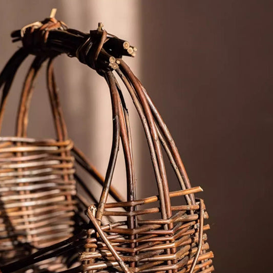 Artisan Willow Carry Basket - - basket