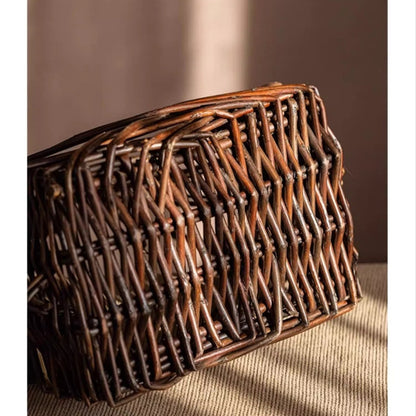 Artisan Willow Carry Basket - -
