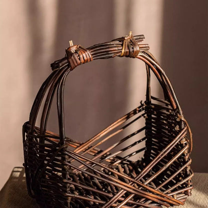 Artisan Willow Carry Basket - -