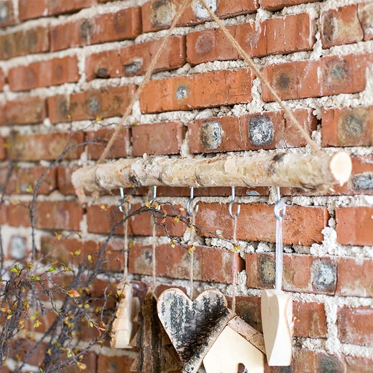 Birch Wood Craft Wall Hanger - -