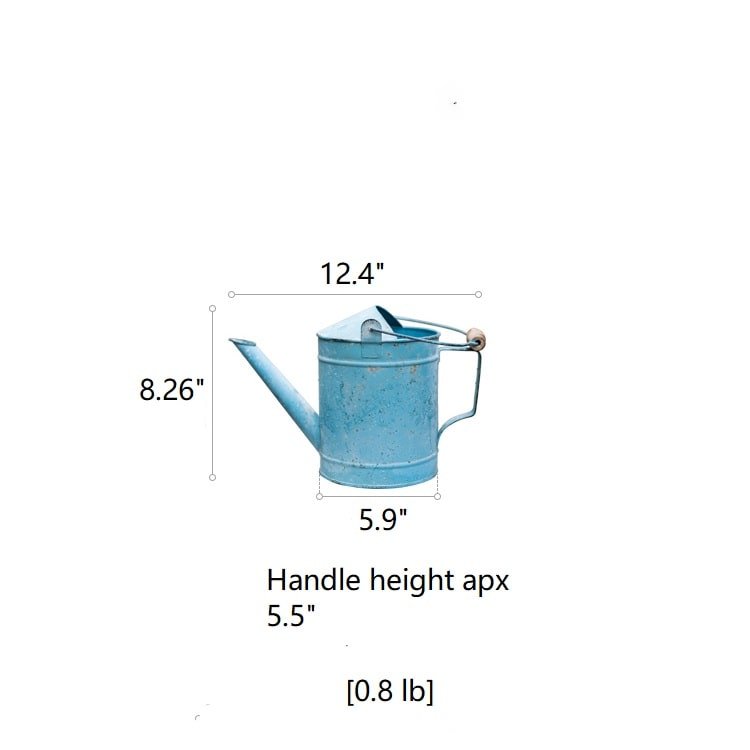 Blue Metal Rustic Watering Can - -