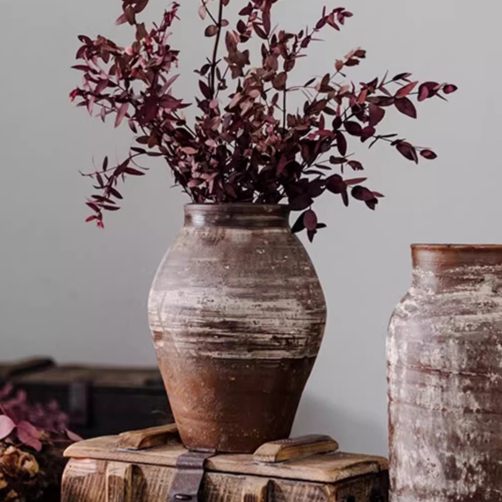 Restoration Brown Clay Pot - -