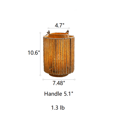 Portable Lantern Candle Holder Rope Paper Lantern - -