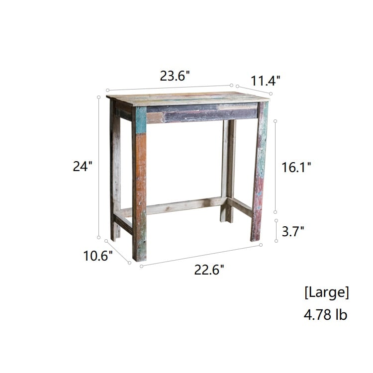 Colorful Solidwood Plant Stand Side Table - Large -