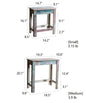 Colorful Solidwood Plant Stand Side Table - -