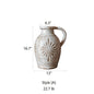 Carved Floral Vase in White - Style [A] -