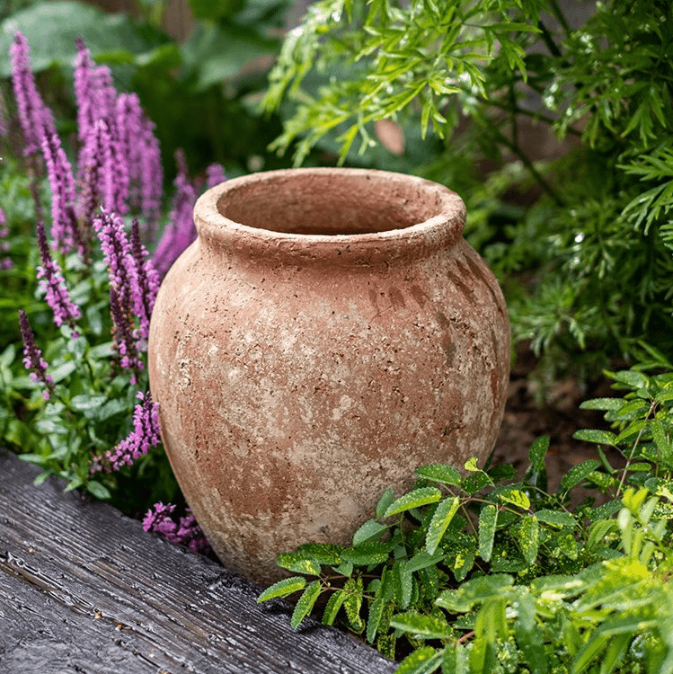 Distressed Cement Plant Pot - -