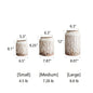 Distressed White Ceramic Flower Jar Vase - Large -