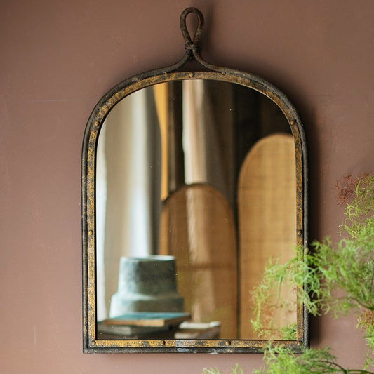 Antique Style Dark Iron Mirror - - Wall Mirrors