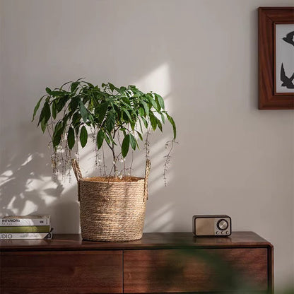 French Country Woven Planter Basket - -
