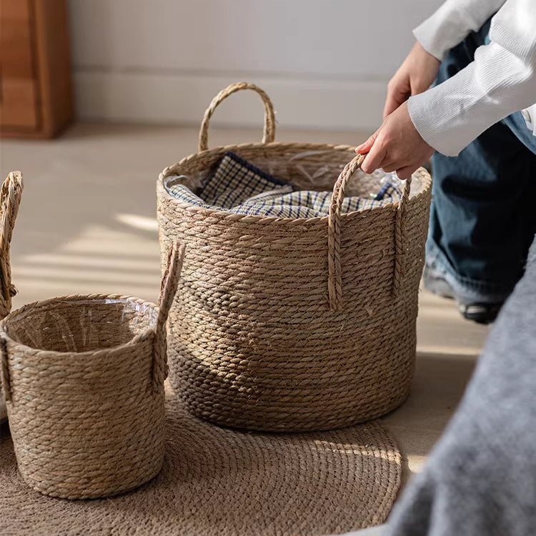 French Country Woven Planter Basket - -