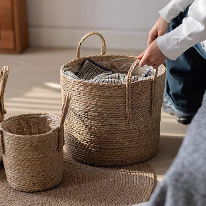 French Country Woven Planter Basket - -