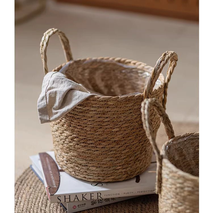 French Country Woven Planter Basket - -