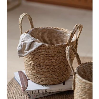 French Country Woven Planter Basket - -