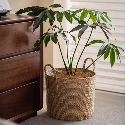 French Country Woven Planter Basket - -
