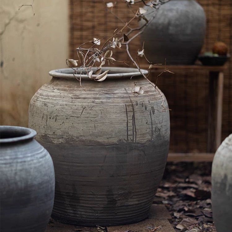 Large Antique Ceramic Pot - X Large -