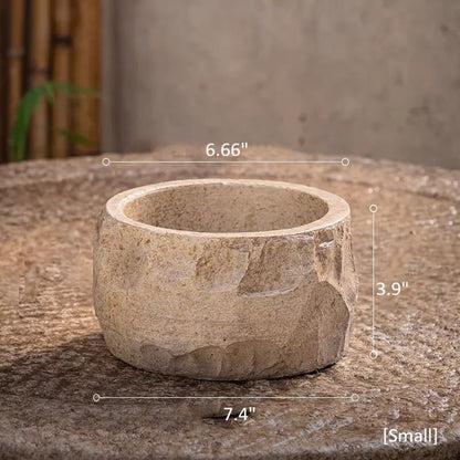 Mesa Cement Pot Planter - Sand Small -