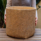 Rattan Texture Cement Planter - Large -