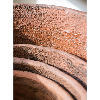 Large Terracotta Red Concrete Planter Pot - -