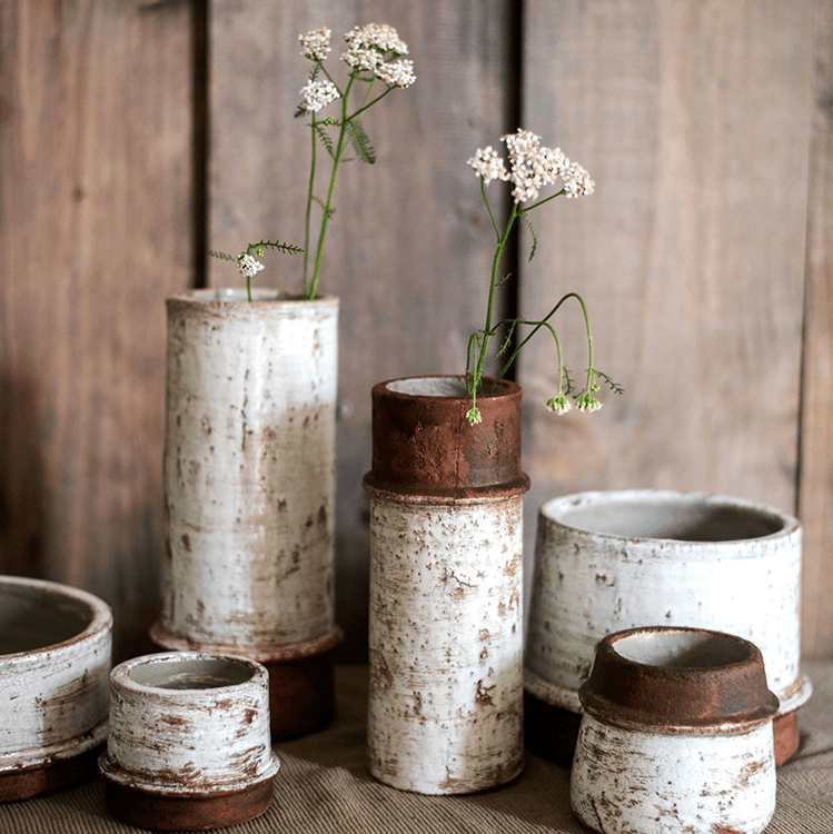 Restoration Ceramic Planter Vase - -