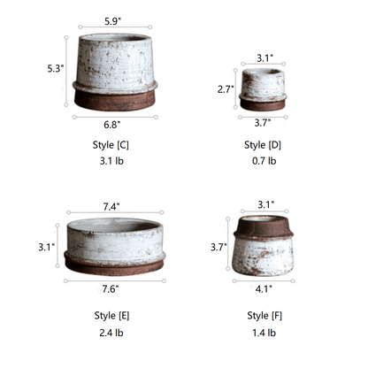 Restoration Ceramic Planter Vase - -