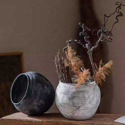 Sierra Round Pot Planter - -