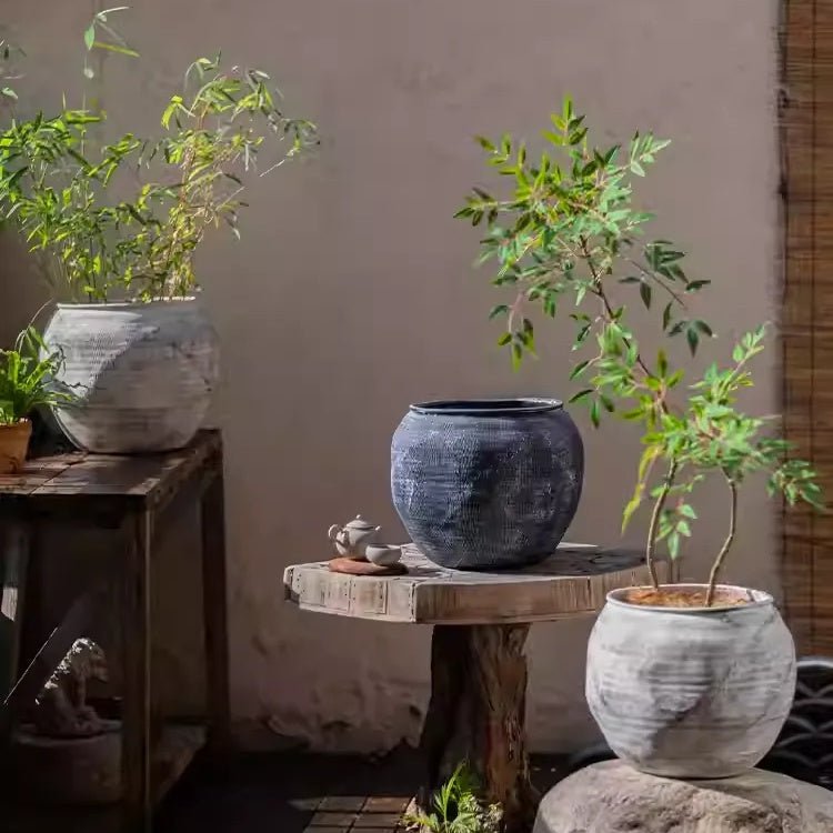 Sierra Round Pot Planter - -