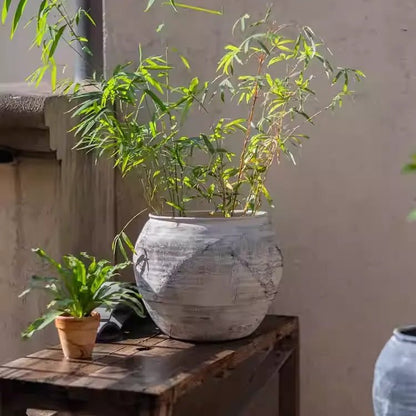Sierra Round Pot Planter - -