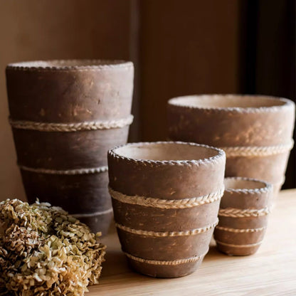 Tasha Red Terracotta Planter - -