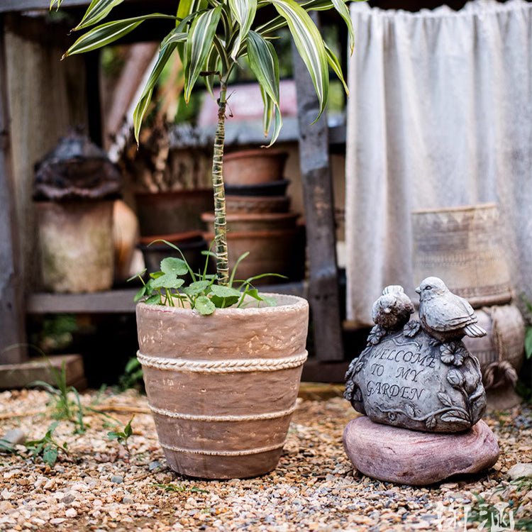 Tasha Red Terracotta Planter - -