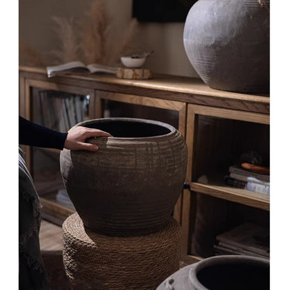 Traditional Round Belly Zen Style Ceramic Vase - -