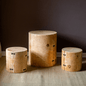 Pine Wood Pedestal Table Side Table - - Table