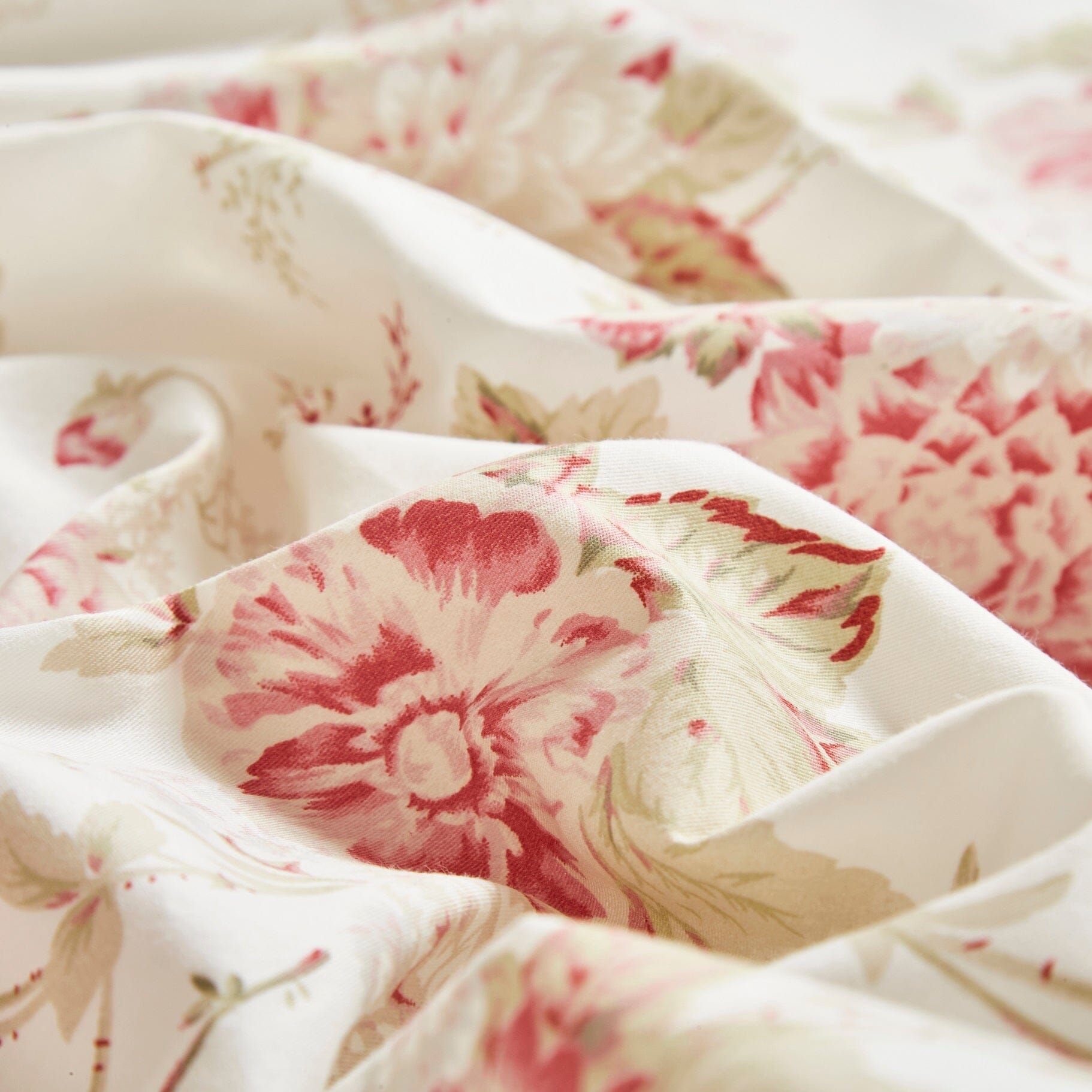 DaDa Bedding Hint of Mint Floral Cotton Flat Sheet Set - - Sheet Sets