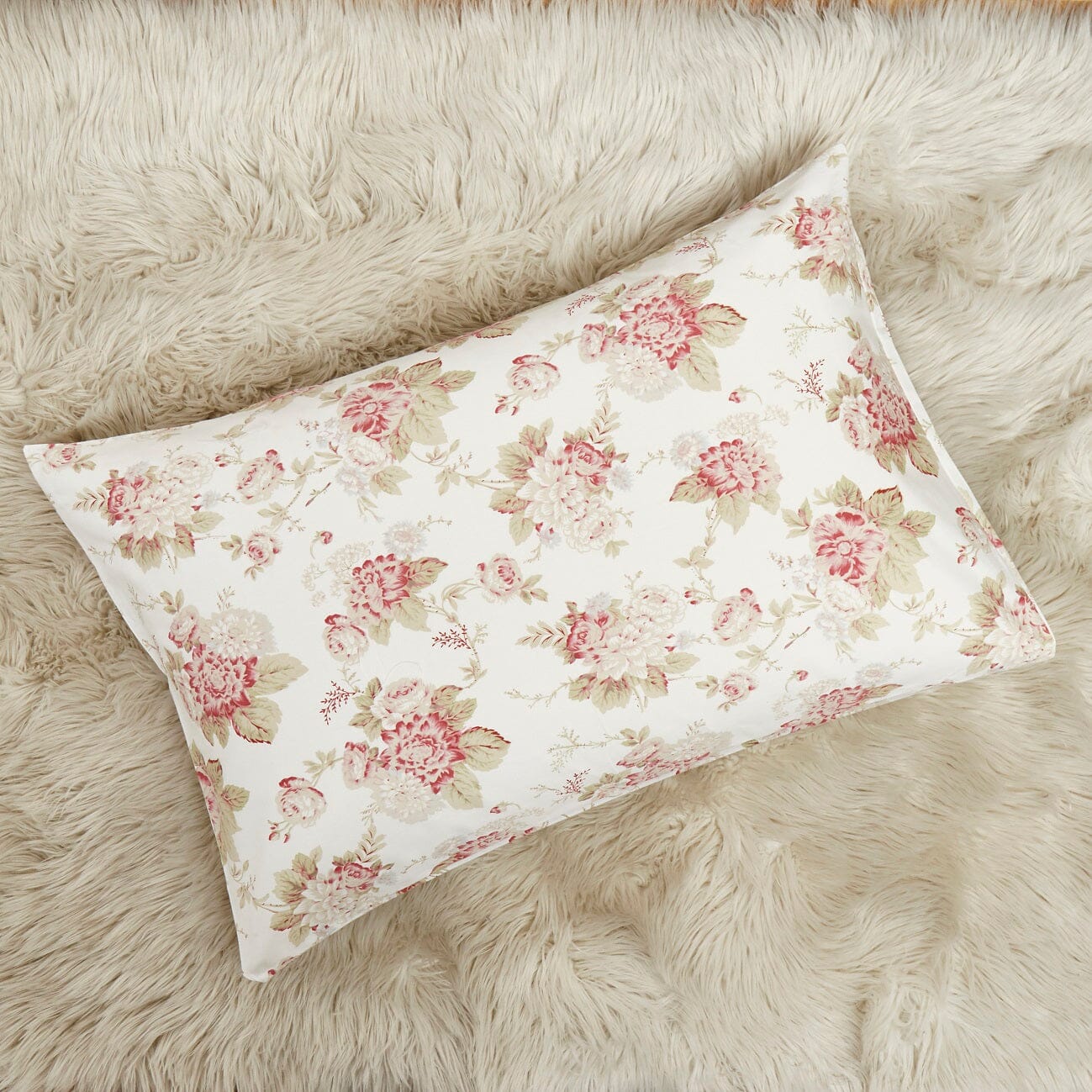 DaDa Bedding Hint of Mint Floral Cotton Flat Sheet Set - - Sheet Sets