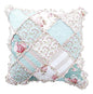 DaDa Bedding Patchwork Hint of Mint Floral Cotton Patchwork Euro Pillow Cover - - Throw Pillow Covers