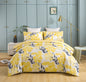 Tache Microfiber Watercolor Tropical Floral Yellow Blue Duvet Cover - Cal King - Duvet Cover