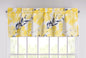 Tache Microfiber Watercolor Tropical Floral Yellow Blue Window Treatment Valance (JHW-841) - - Valance