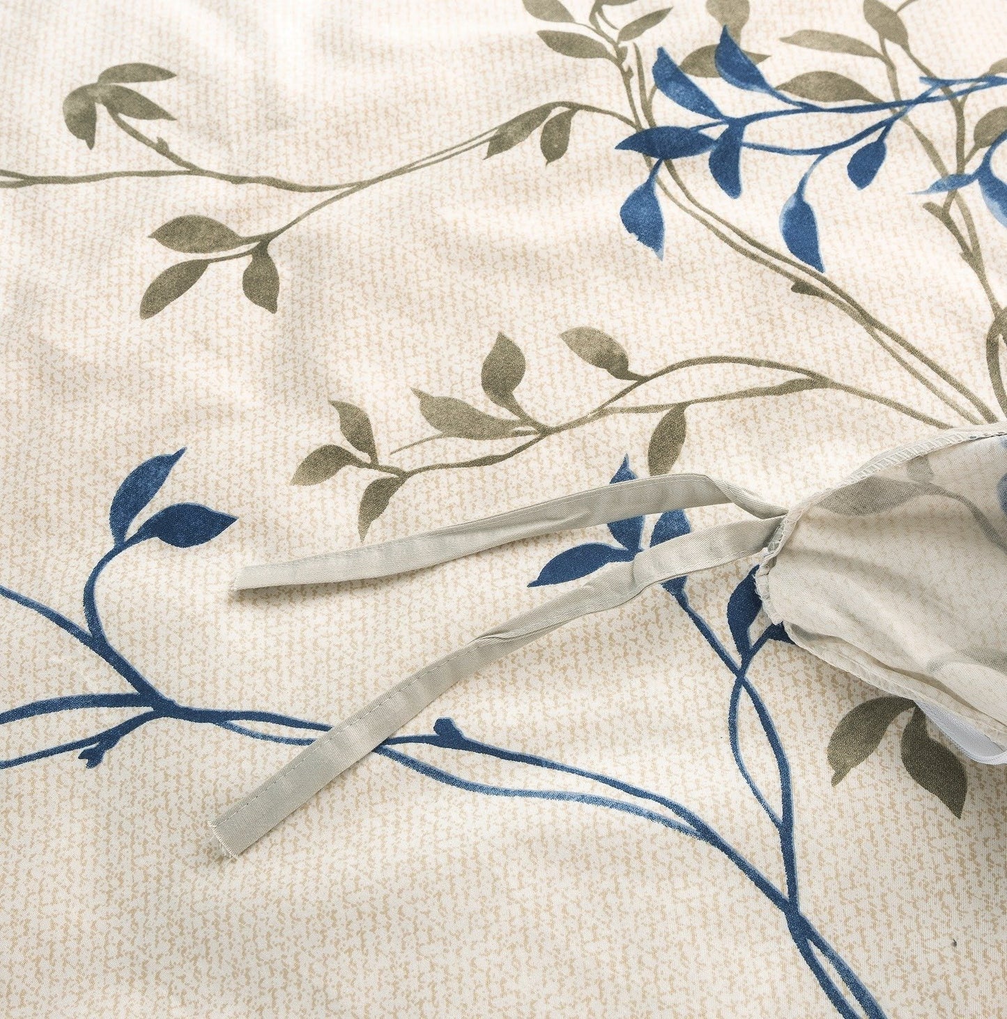 Tache Poplin Cotton Elegant Leaf Vine Cream Beige Duvet Cover (JHW-842) - - Duvet Cover