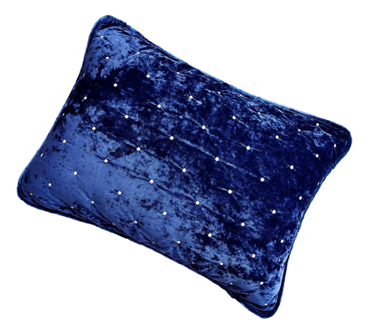 Tache Velvet Dreams Dark Blue Plush Diamond Tufted Pillow Sham (JHW-853DB) - - Pillow Sham