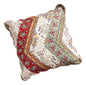 DaDa Bedding Bohemian Cranberry Sage Chevron Floral Euro Pillow Sham Cover, 26" x 26" (JHW924) - - Throw Pillow Covers