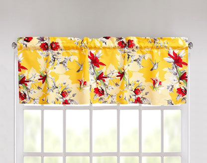 DaDa Bedding Yellow Hummingbird Duvet Cover, Sheets & Valance Set - - Duvet Covers